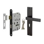 Deurbeslag set Lusso met sleutelgat en slot - voor binnen..., Ophalen of Verzenden, Nieuw, Overige materialen, Klink of Kruk