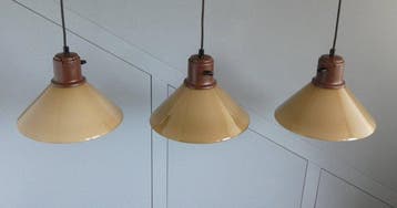 Sölken Leuchten - Lamp - Opaal Glas, Porselein, Metaal - Set