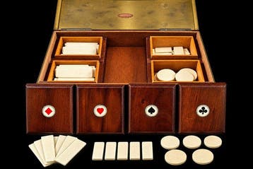 Hobbydoos - Kaartspellenkist - Hout, Been - Spellendoos,