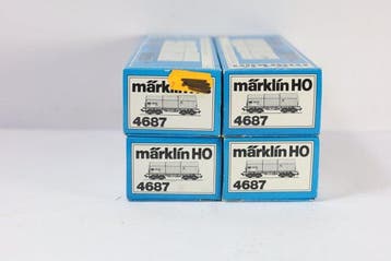 Märklin H0 - 4687 - Modeltrein goederenwagon (4) - 4, Hobby en Vrije tijd, Nieuw