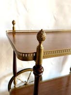 Serveerwagen - Barkaart, trolley van mahonie en brons, Stijl