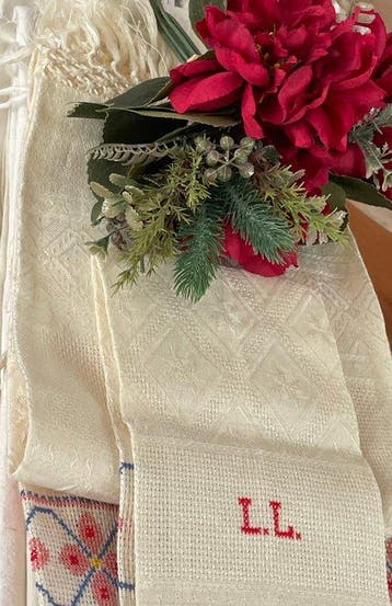 ricami fatti a mano - Geknoopte franjes - Handdoek (14) -