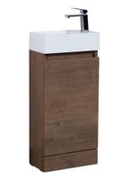 Toiletmeubel Peru 40 x 22 cm Bruin Eiken Fonteinmeubel, Doe-het-zelf en Bouw, Verzenden, Nieuw