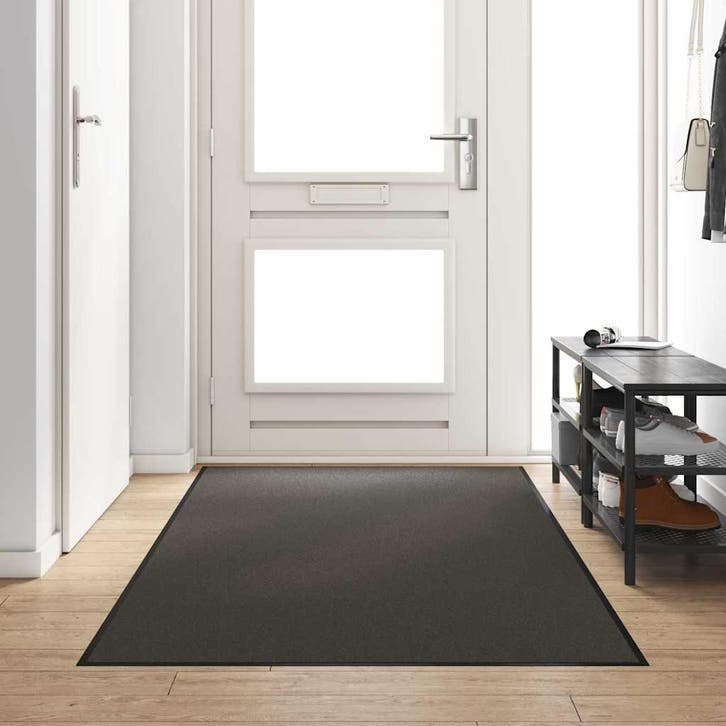vidaXL Deurmat Antraciet en Zwart 120 x 250 cm 100%, Tuin en Terras, Deurmatten, Nieuw, Verzenden