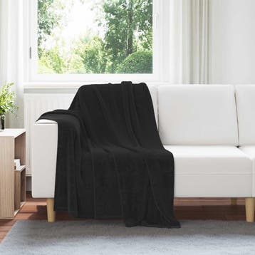vidaXL plaid Zwart 130 x 150 cm 0.51 kg Fleece, Verzenden