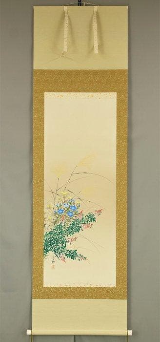 Autumn Silver Grass, Chrysanthemum, Japanese Bellflower,