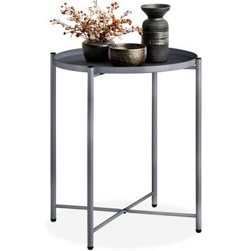 Bijzettafel Chester 45,5x45,5x53cm - donkergrijs, Huis en Inrichting, Tafels | Bijzettafels, Verzenden, Nieuw
