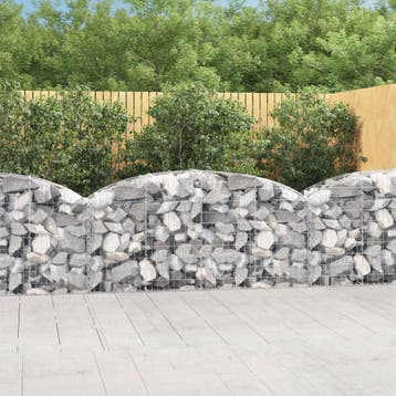 vidaXL Schanskorf gewelfd 200x50x80/100 cm gegalvaniseerd, Verzenden