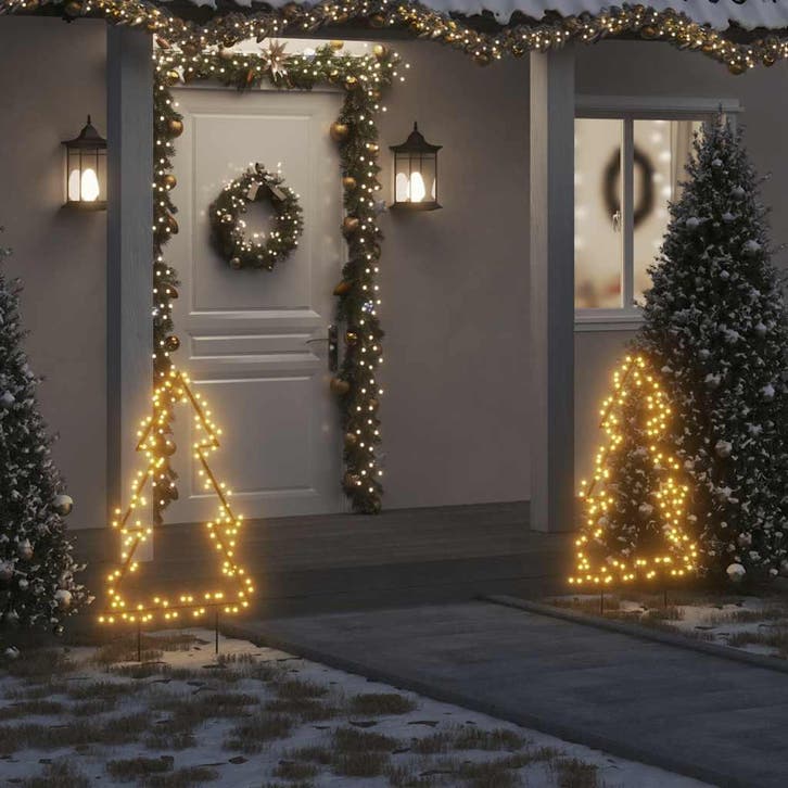 vidaXL Kerstverlichting kerstboom met grondpinnen 115 LEDs, Diversen, Kerst, Nieuw, Verzenden