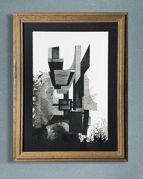Eugène Eechaut (1928-2019) - Abstract ink composition, Antiek en Kunst, Kunst | Designobjecten