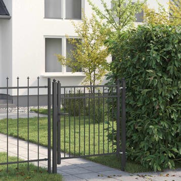 vidaXL Hekpoort HORST 100 x 100 cm Metaal Zwart, Tuin en Terras, Verzenden, Nieuw
