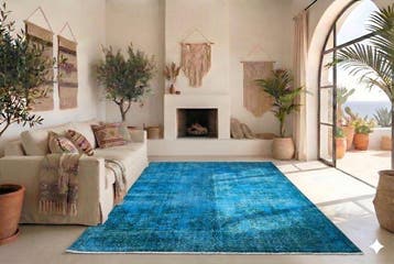 Bleu vintage - Tapis - 265 cm - 155 cm - avec certificat, Nieuw