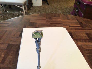 sculptuur, La souris le réverbère et la grenouille - 14 cm -