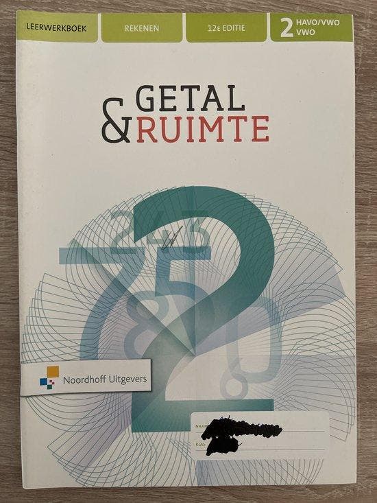 Getal & Ruimte 12e ed havo/vwo leerjaar 2 Rekenkatern, Livres, Science, Envoi