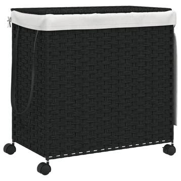 Zwarte wasmand 60cm - Retour deal, weg is weg!, Huis en Inrichting, Gebruikt, Mand, Verzenden, Riet
