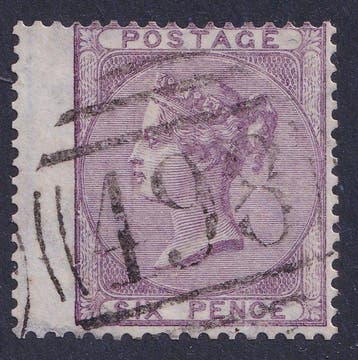 Groot-Brittannië 1857 - 6d. lila, Queen Victoria, zonder, Gestempeld