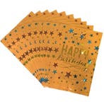 Fako Bijoux - Folie Uitdeelzakjes Happy Birthday - 10 stuks, Divers, Emballage cadeau, Verzenden