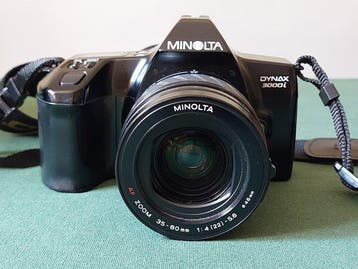 Minolta Dynax 3000i + AF Zoom-lenses 35–80mm + 80–200mm +, Nieuw