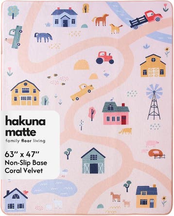 Hakuna Matte Speelmat Boerderij 160x120cm - Wolkenzacht &..., Kinderen en Baby's, Verzenden, Zo goed als nieuw