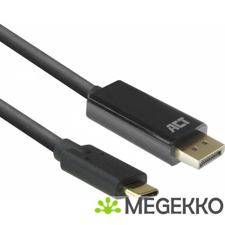 ACT USB-C naar DisplayPort male kabel 2 m 4K @ 60Hz,, Informatique & Logiciels, Pc & Câble réseau, Envoi