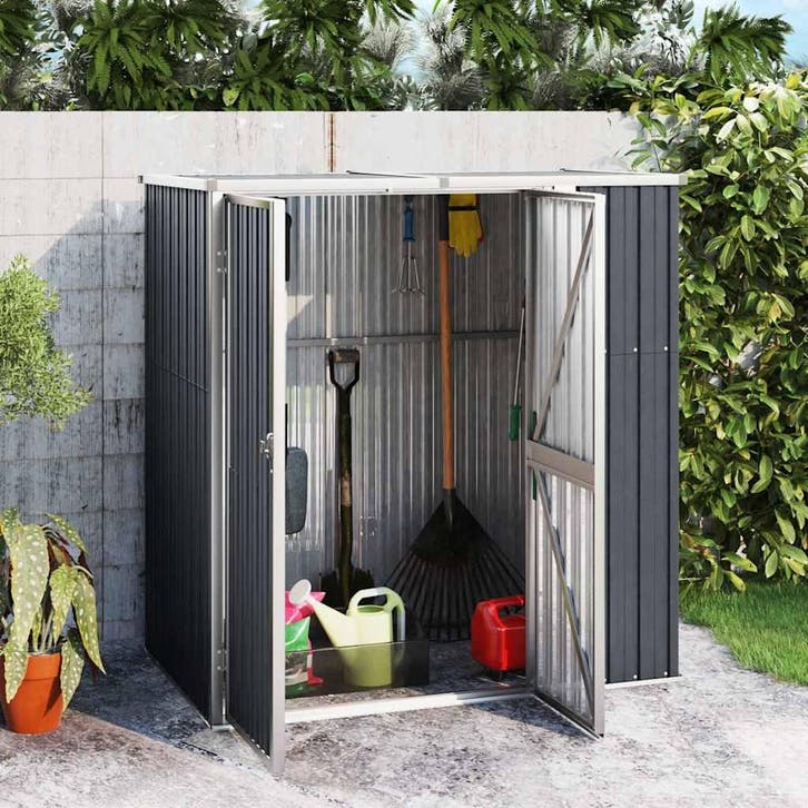 vidaXL Tuinschuur 161x89x161 cm gegalvaniseerd staal, Tuin en Terras, Tuinhuizen, Nieuw, Verzenden