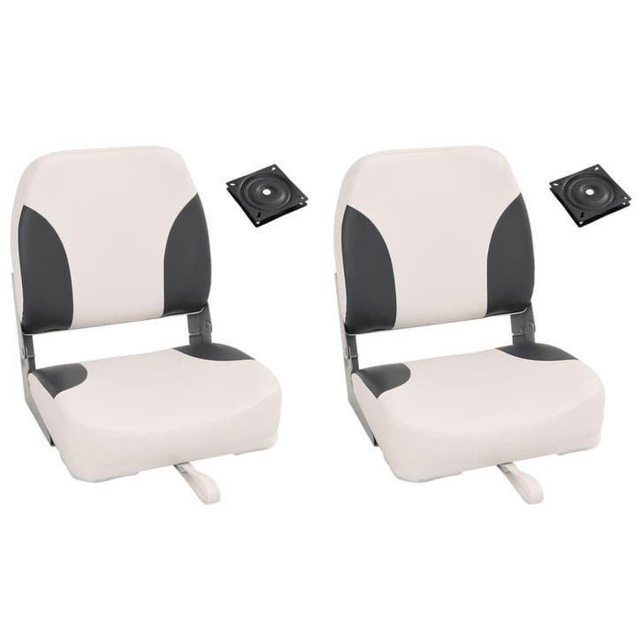 vidaXL Bootstoel 2 set inklapbaar met lage rugleuning, Sports nautiques & Bateaux, Accessoires navigation, Envoi