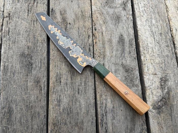 Keukenmes - Handgemaakt koksmes voor verzamelobjecten,, Antiquités & Art, Antiquités | Ustensiles de cuisine