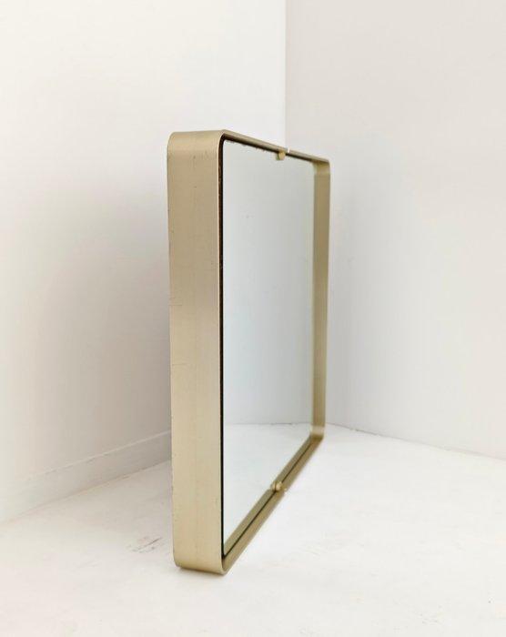 Miroir mural - Laiton nickelé, miroir - Laiton nickelé des, Antiquités & Art, Art | Objets design