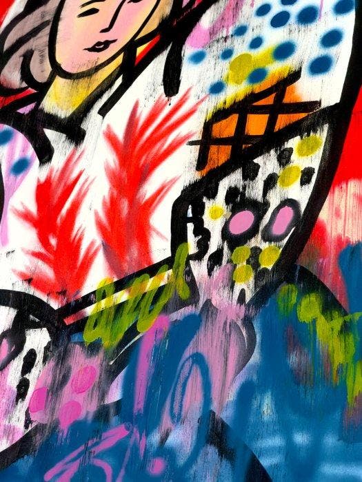 LAPSUS (1990) - La blouse - XL, Antiquités & Art, Art | Peinture | Moderne