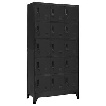vidaXL Lockerkast 90x40x180 cm staal antracietkleurig, Verzenden, Nieuw
