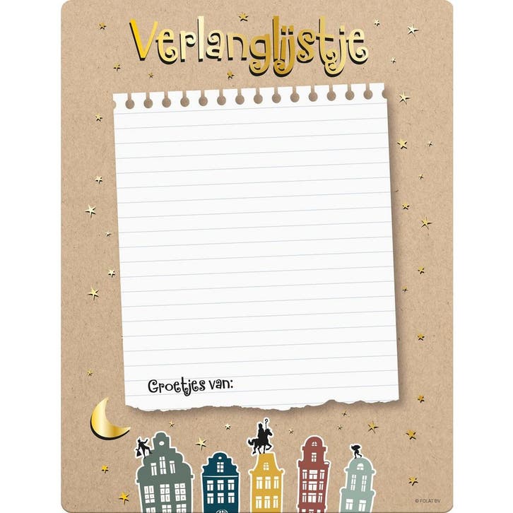 Verlanglijstje Welkom Sint En Piet, Hobby & Loisirs créatifs, Articles de fête, Envoi