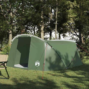 vidaXL Tunneltent voor 4 Personen 4-persoons Groen en Wit, Verzenden, Nieuw