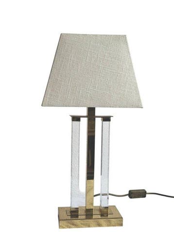 Tafellamp - Verguld Metaal & Acrylglas (Lucite) - Hollywood