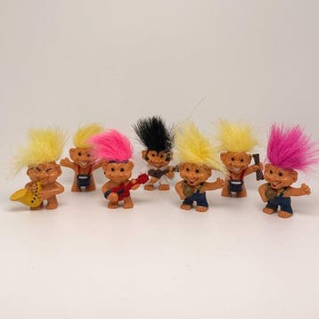 Lot of Troll Dolls - Beeldje - Weetos, Russ (12) - Plastic, Antiquités & Art