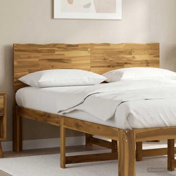 vidaXL Live Edge Hoofdbord ROSTOCK Wit 150 cm Massief Acacia, Verzenden