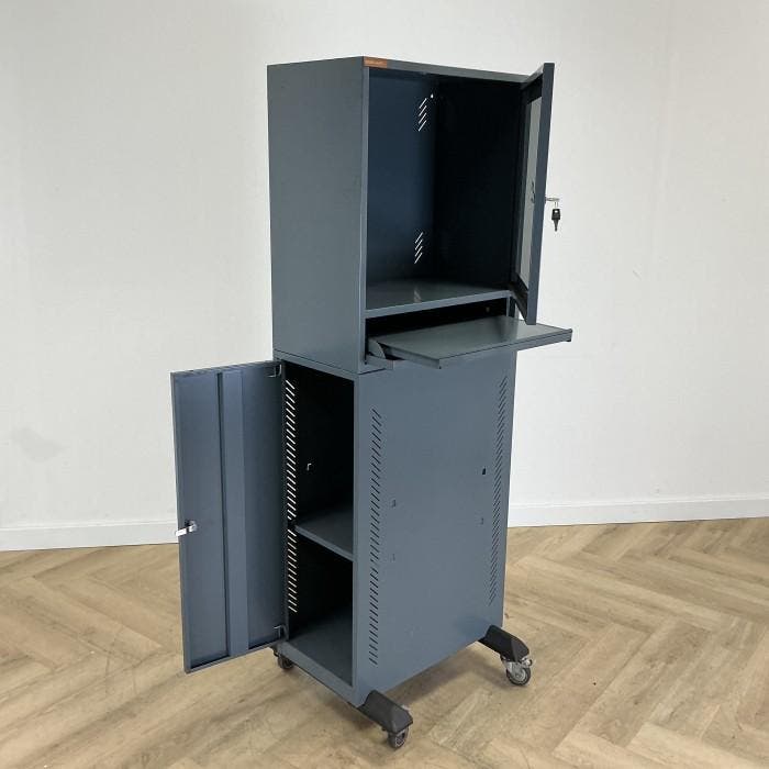 Eurokraft verrijdbare computerkast met werkblad, (hxbxd), Zakelijke goederen, Kantoor en Winkelinrichting | Computer en IT
