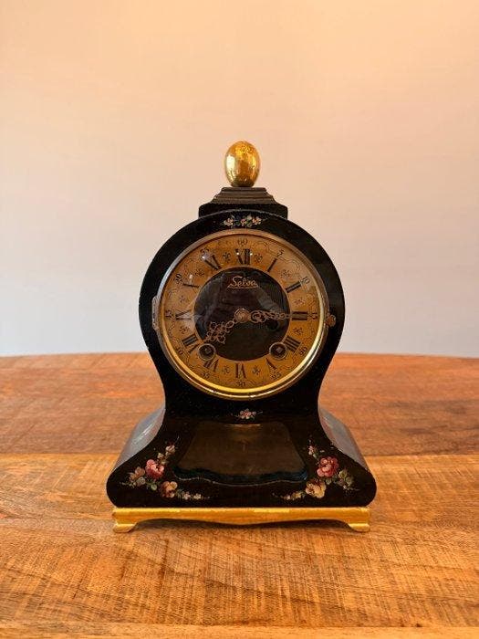 Horloge de table (2) - Selva - Warmink Wuba - Art déco Bois, Antiquités & Art, Antiquités | Horloges