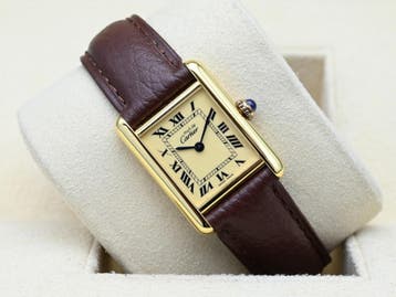Cartier Tank Ref. 5057001 Year 1990s (Box), Ophalen of Verzenden, Polshorloge
