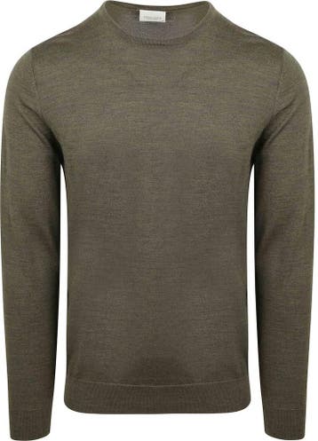 Profuomo Pullover Merinowol Olive maat Maat 52/54 (L) Heren, Verzenden, Nieuw, Maat 52/54 (L), Profuomo
