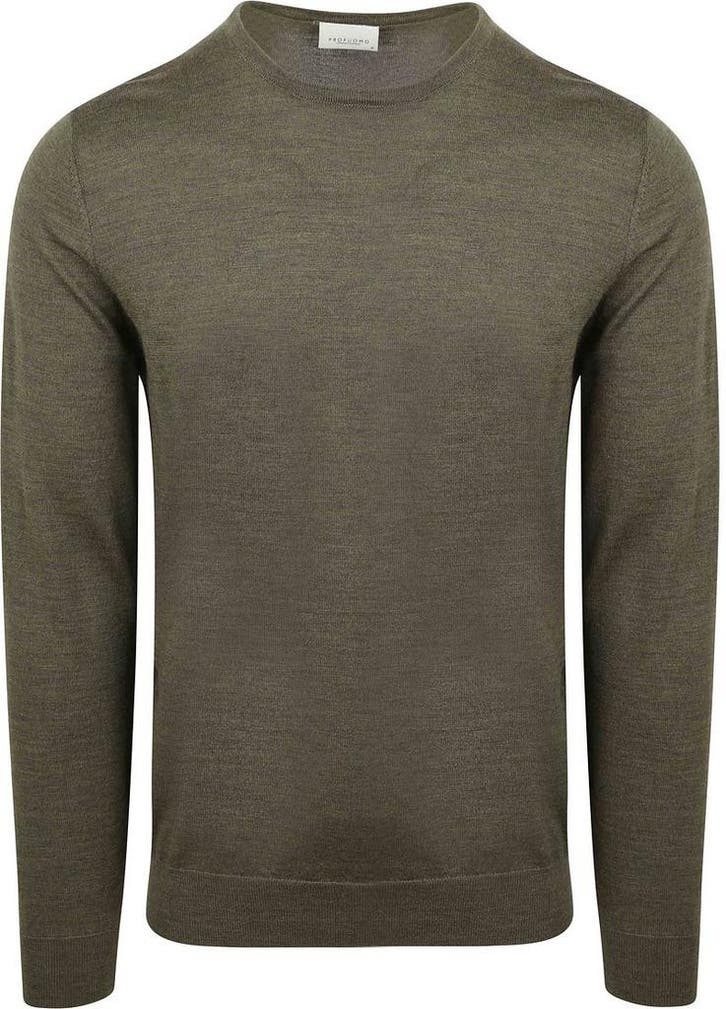 Profuomo Pullover Merinowol Olive maat Maat 52/54 (L) Heren, Kleding | Heren, Truien en Vesten, Nieuw, Maat 52/54 (L), Verzenden