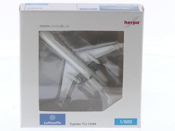 Schaal 1:500 Herpa 505239 Tupolev Tu-154M Luftwaffe Limit..., Ophalen of Verzenden, Zo goed als nieuw