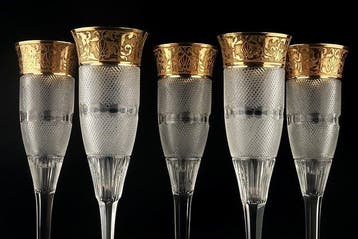 Moser & Söhne - Drinkservies - Prachtig! - Kristal, Antiek en Kunst