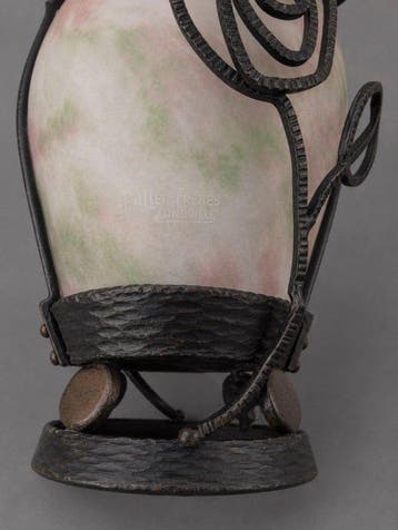 Muller Muller Frères Lunéville – Rare Vase Art Déco en Verre, Antiquités & Art