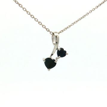 Zonder minimumprijs - Hanger Zilver - 0.85ct. tw. Saffier -, Handtassen en Accessoires, Antieke sieraden