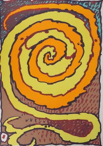 Pierre Alechinsky (1927) - Tourbillon à la perle, Antiquités & Art