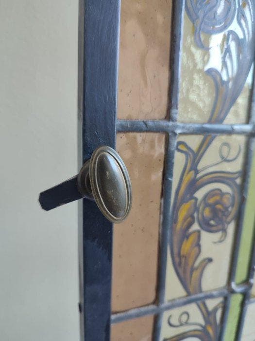 Vitrinekast - Glas-in-lood - Paar kathedraalglazen, Huis en Inrichting, Overige Huis en Inrichting