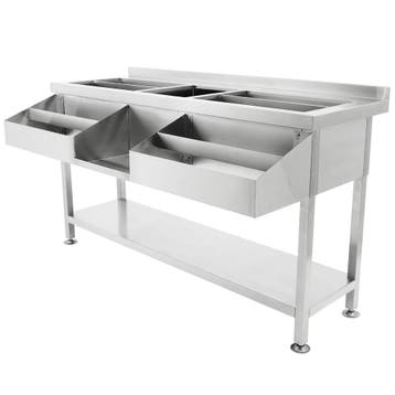 Bar-/Cocktailstation | RVS | IJs-/Ingrediëntenbakken +, Verzenden, Nieuw in verpakking
