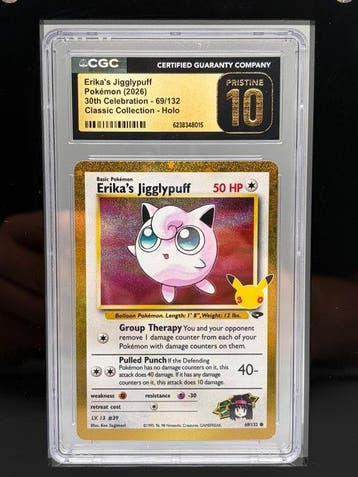 Pokémon - 1 Graded card - Erikas Jigglypuff - 30th