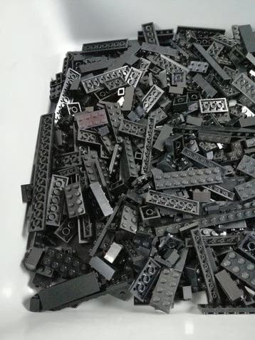 Lego - geen serie - 01. Partij van 1000 zwarte bouwstenen -
