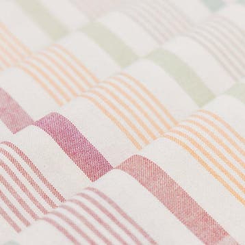 BA222 - Decoratieve stof met linnenlook en strepen –